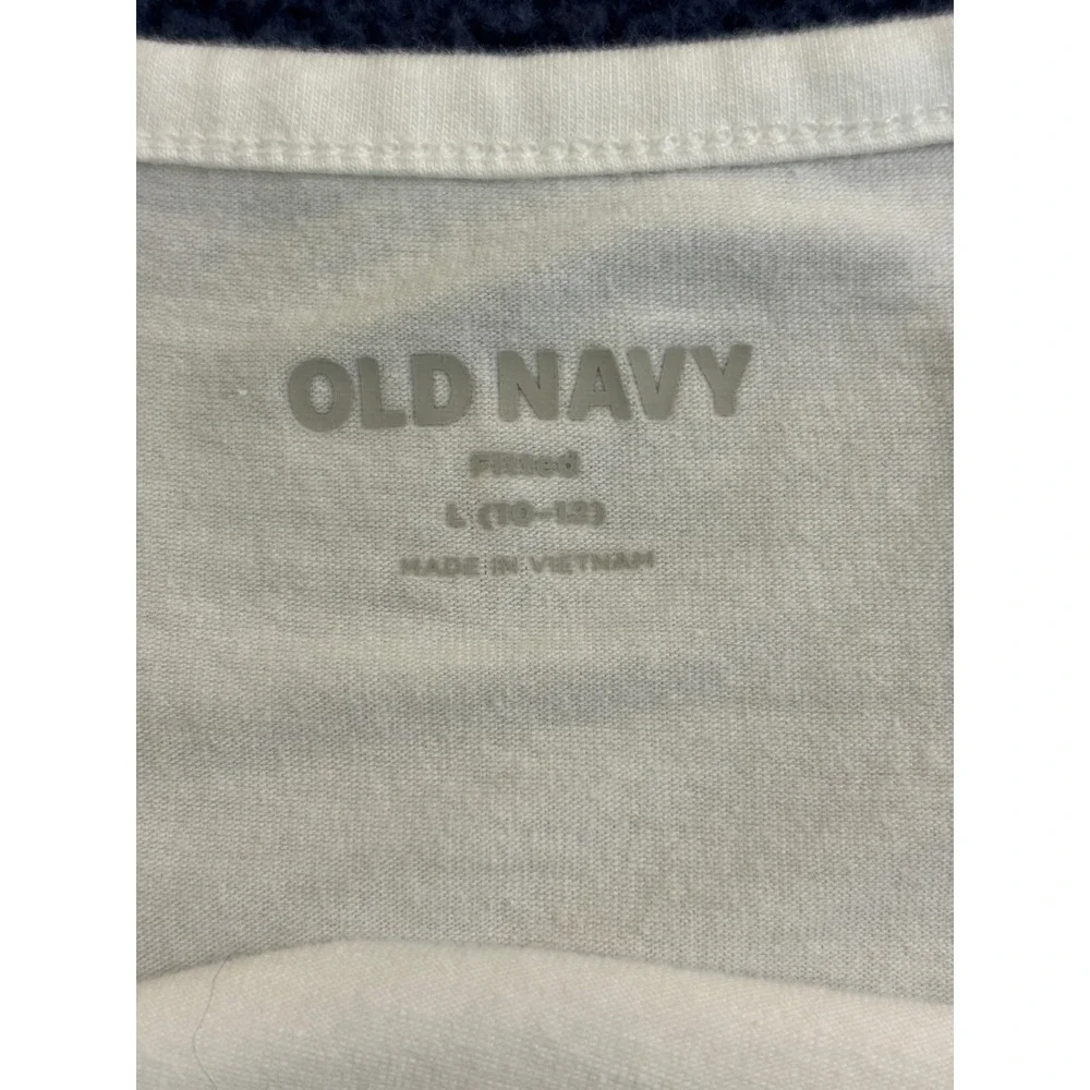 Old Navy Girls‎ White Fitted Tank Top Scoop Neck Size Large 10-12 Basic Layering